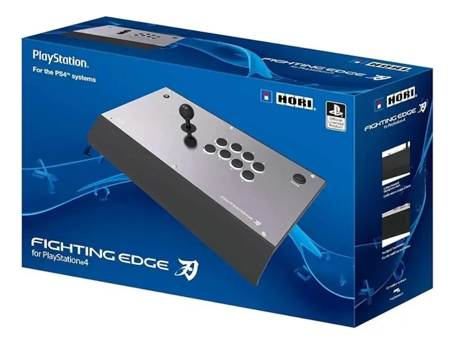 Controle Arcade Hori Edge Ps4 Cor Prateado