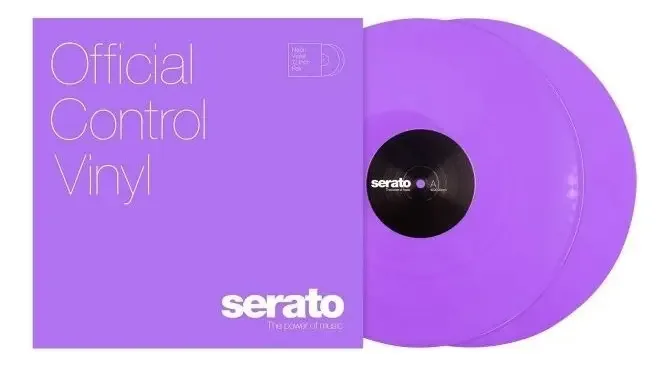 Vinil Serato Performance Vinyl Control de 12" (par) de cores violeta neon