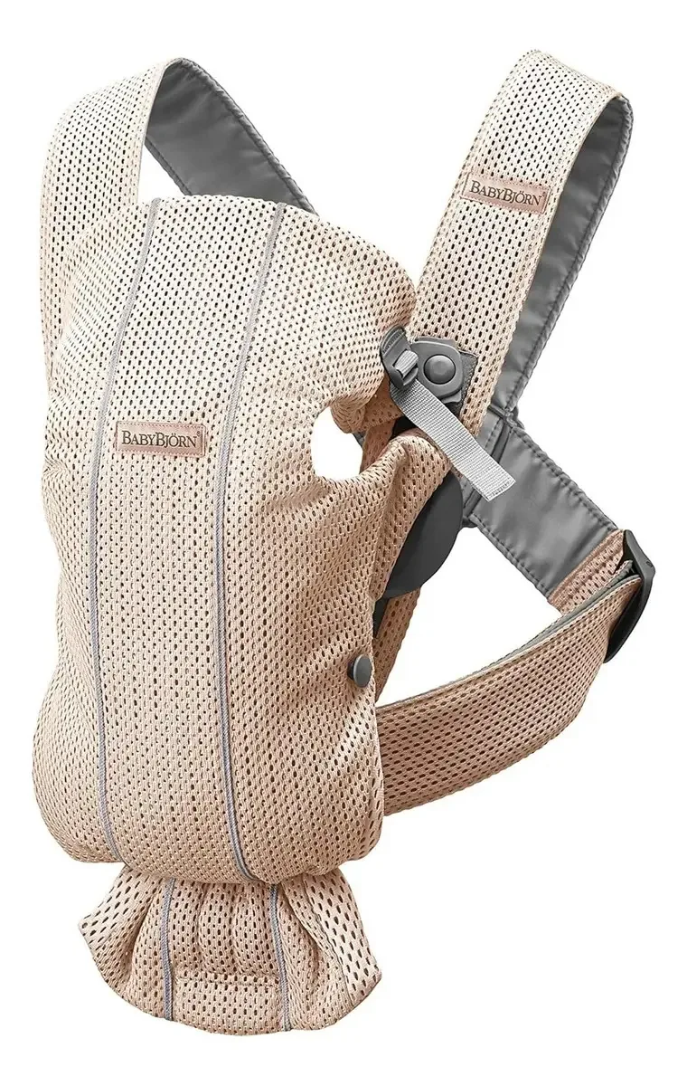 Porta-bebês Babybjörn Mini 3D Mesh rosa pérola