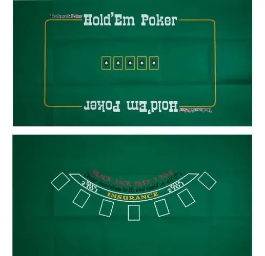 Trademark Poker Blackjack e Texas Hold'em, Design de Dupla Face 36 x 72 Polegadas