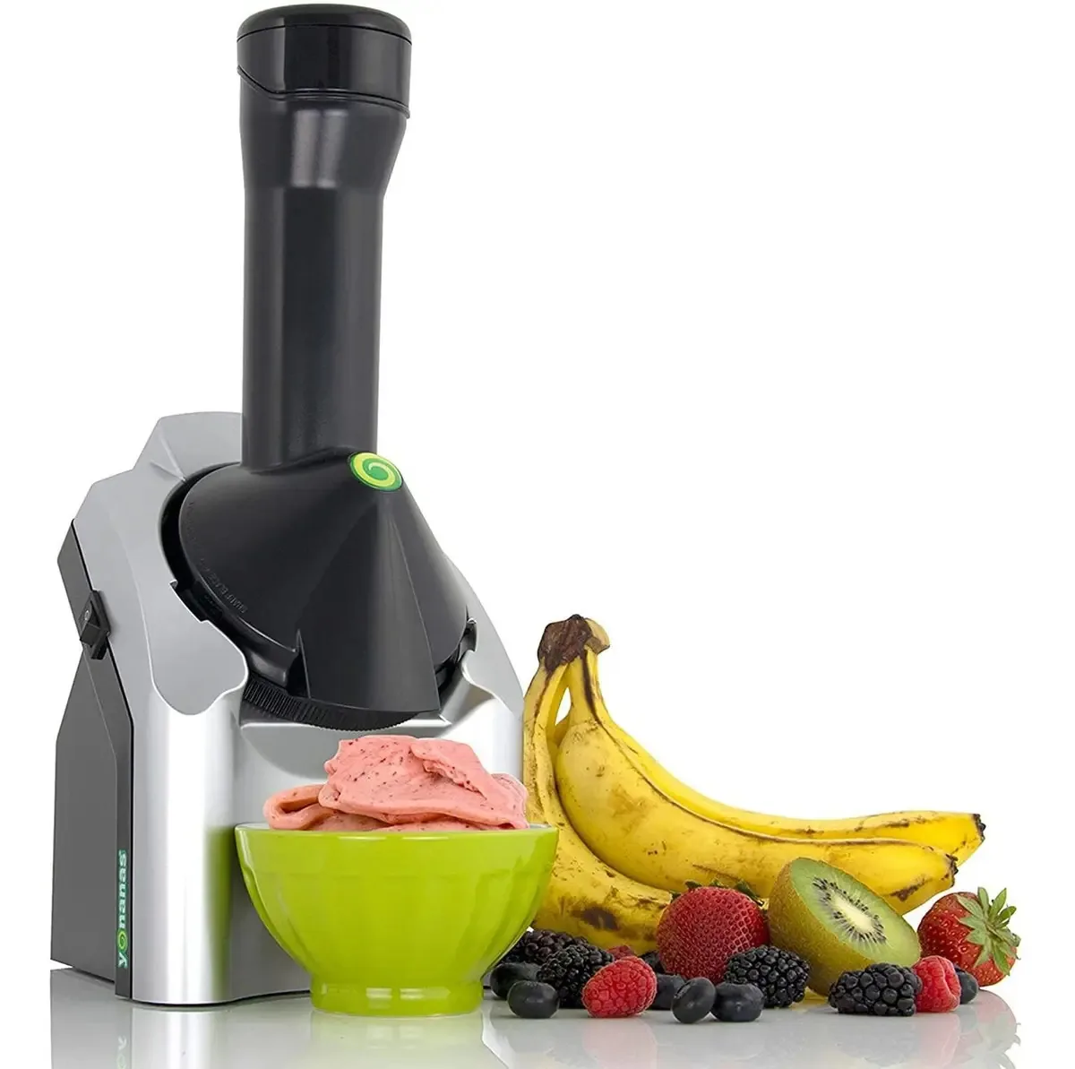 Máquina de Sorvete Yonanas Prateada 200W Com Livro de Receitas 1L