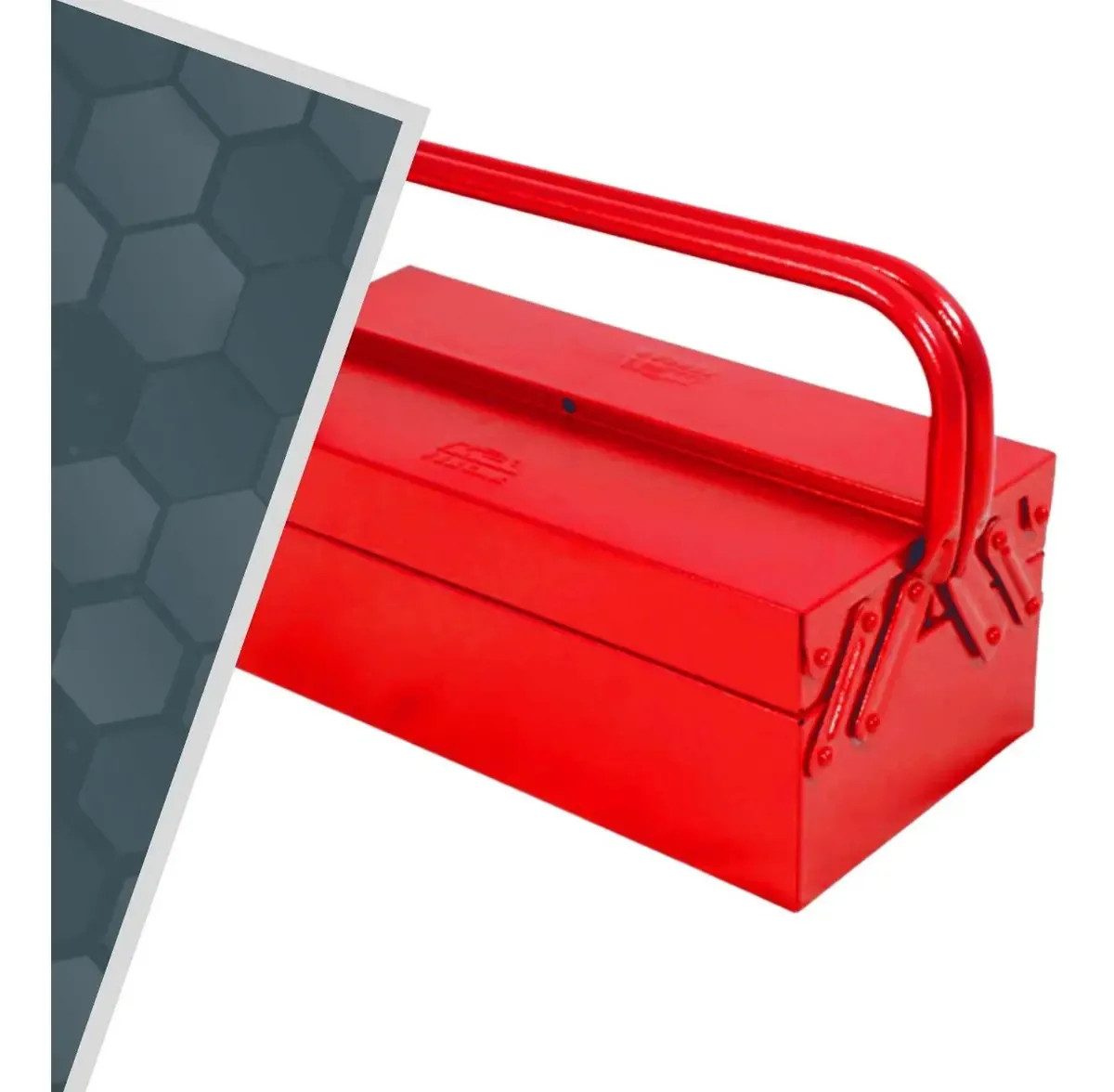 Caixa Ferramentas Aço Fercar 03s 30cm Sanfonada 3 Gavetas Cor Vermelho