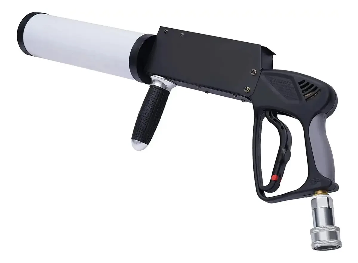 Máquina de canhão de CO2 Pistola de neblina manual de CO2 de 3 cores Pistola de neblina LED Co2 Efeitos de neblina de palco Máquina de neblina de fumaça de palco Co2 Fog Blaster para festa, DJ, carro