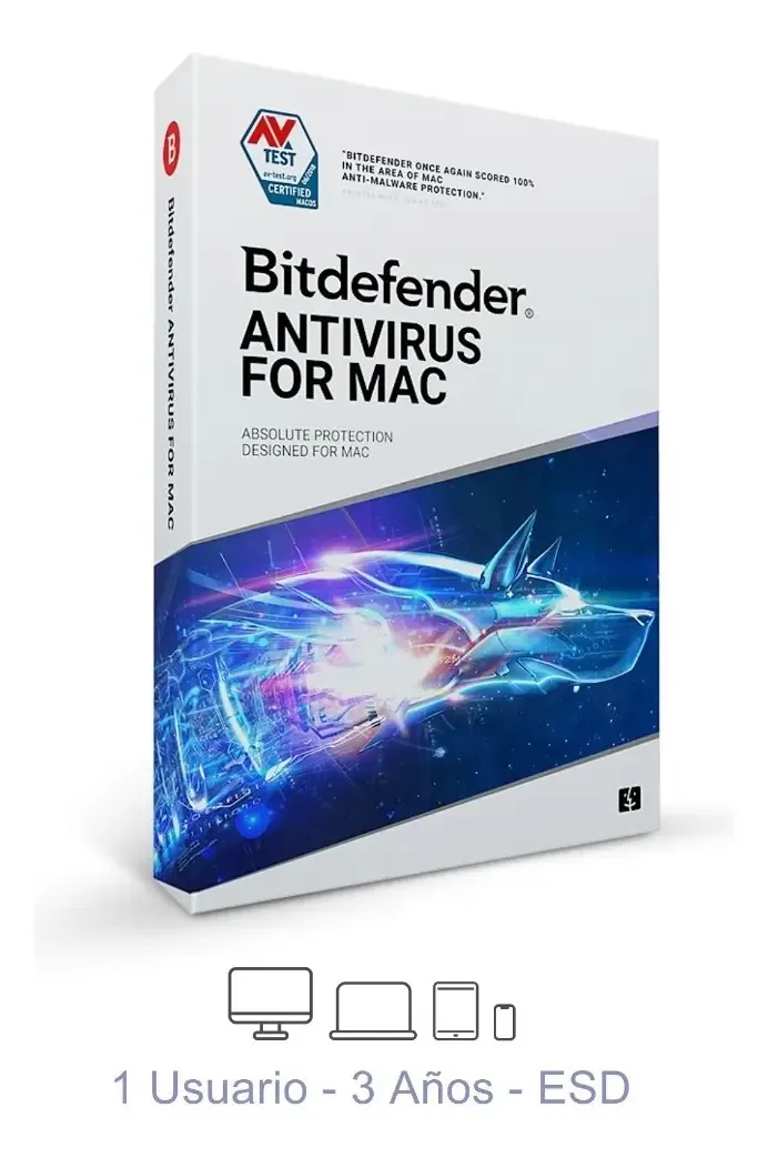 Esd Bitdefender compatível com usuário de Mac 1, 3 anos