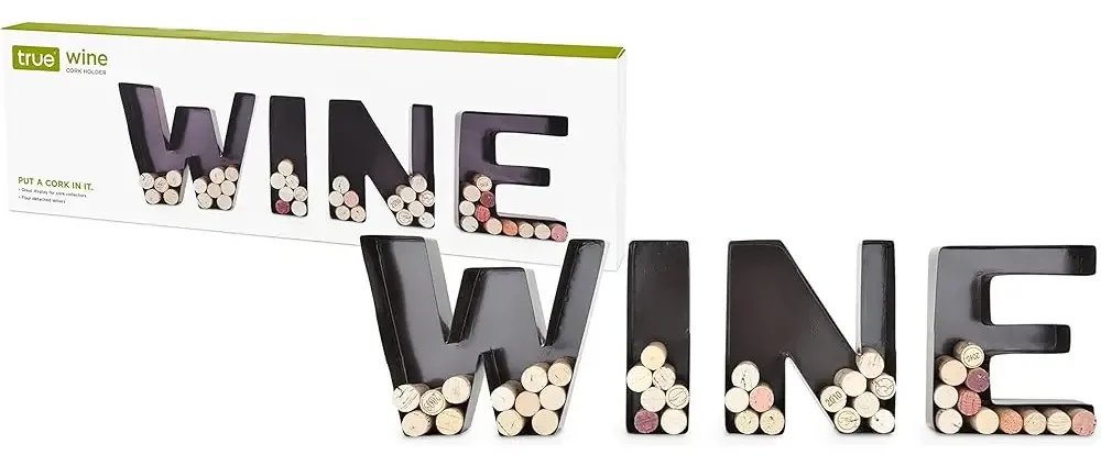 Suporte, armazenamento e decoração de cortiça True Wine