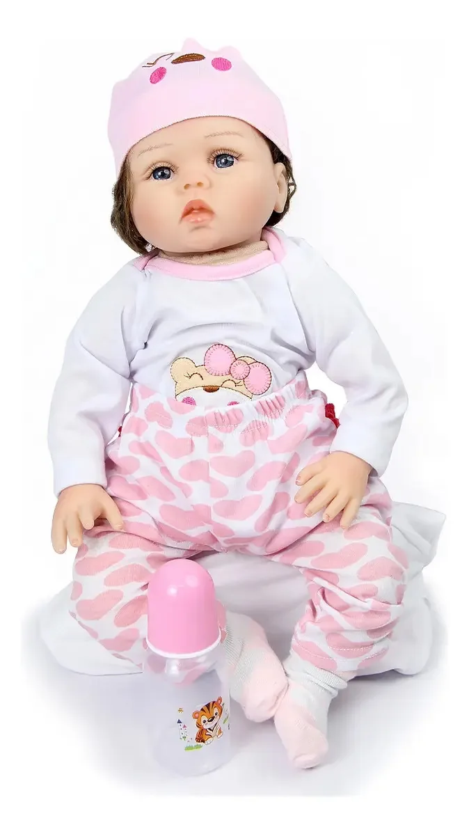 Boneca de silicone Brastoy Fabrica Brastoy Baby Reborn Baby Reborn Boneca realista boneca renascida