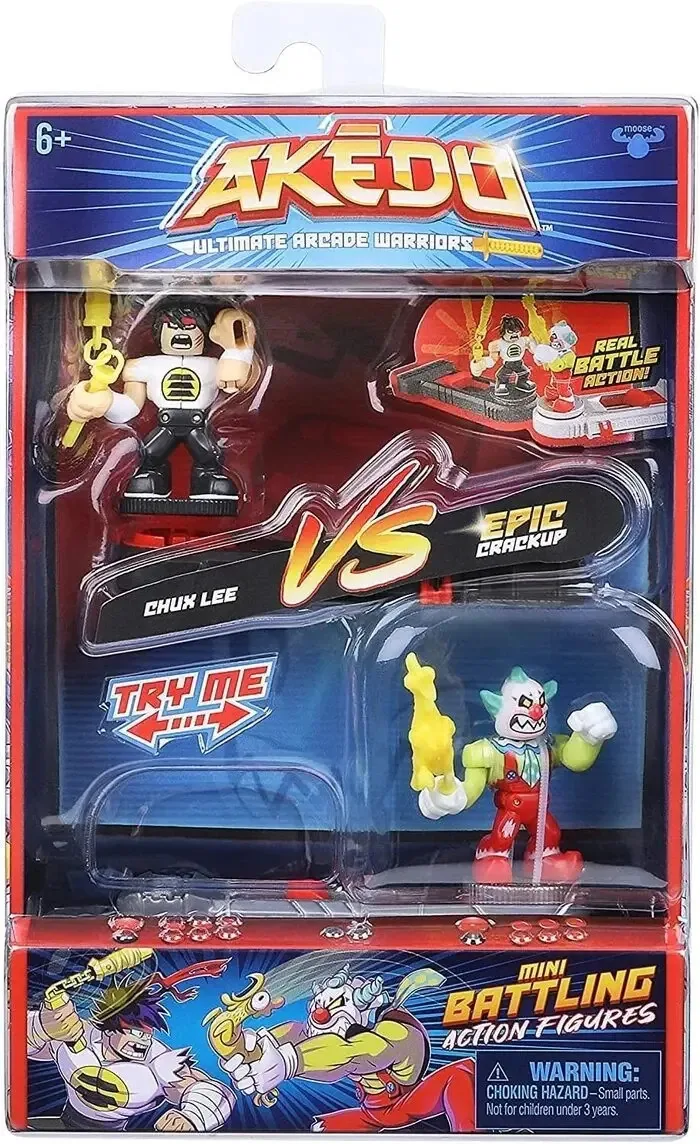 Figuras de ação Akedo Mini - Chux Lee Vs Crackup -