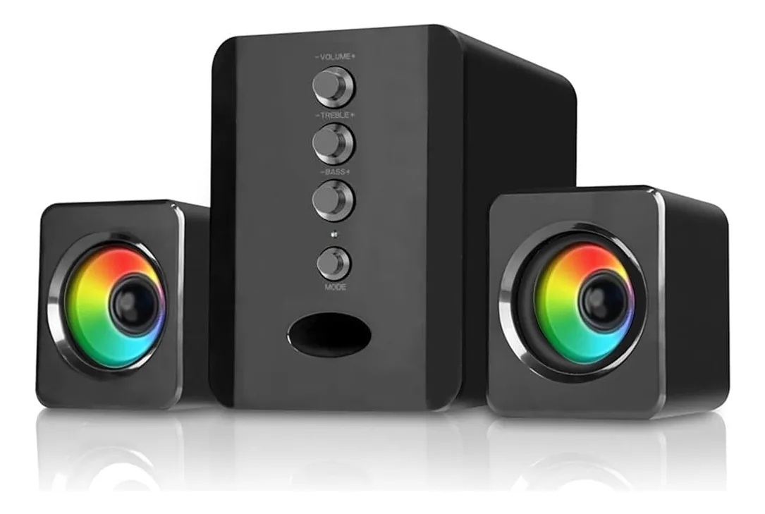 Uwerebfm Alto-falantes Com Fio Usb Alto-falantes Combinados Alto-falantes Para Computador Reprodutor De Música Estéreo De Graves Subwoofer Caixa De Som