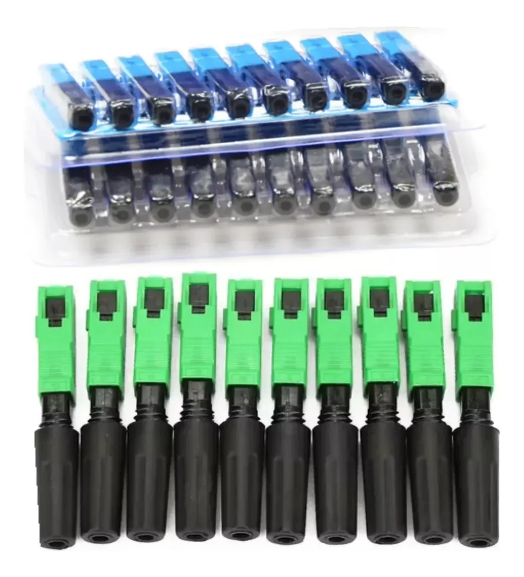 Conectores de montagem rápida de fibra óptica Vasoyo 100 UPC+APC Agree, 50APC+50UPC (100 peças por conjunto); conectores de cabo, componentes acessórios de DJ.
