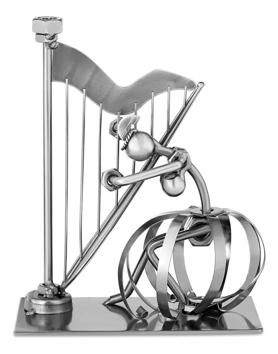 Suporte para garrafas de vinho Harpist Color Metal Saxofonist