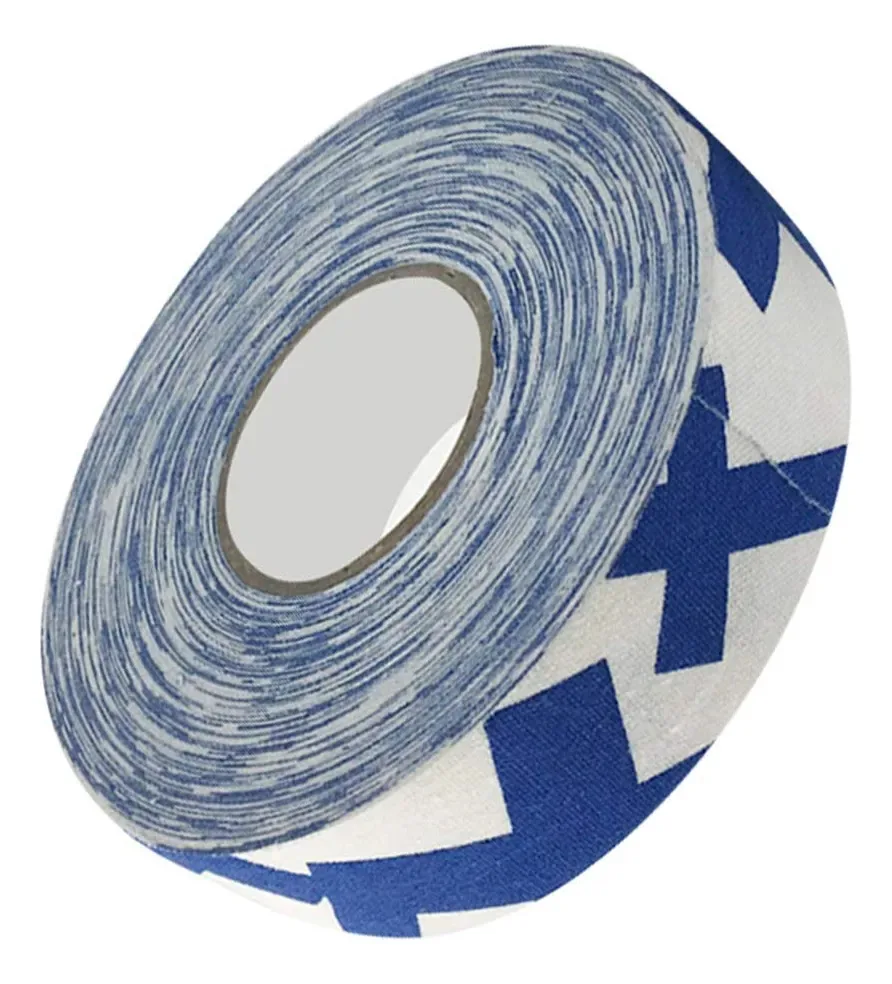 Fita protetora de hóquei antiskate Tgoon, bastão de hóquei resistente à abrasão e absorção de suor, fita de hóquei esportiva, imitação de tecido de algodão (azul)