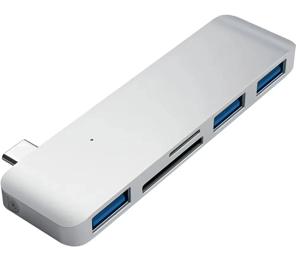 Hub Usb-c Satechi 3 Portas Usb-a 3.0 + Sd Prata