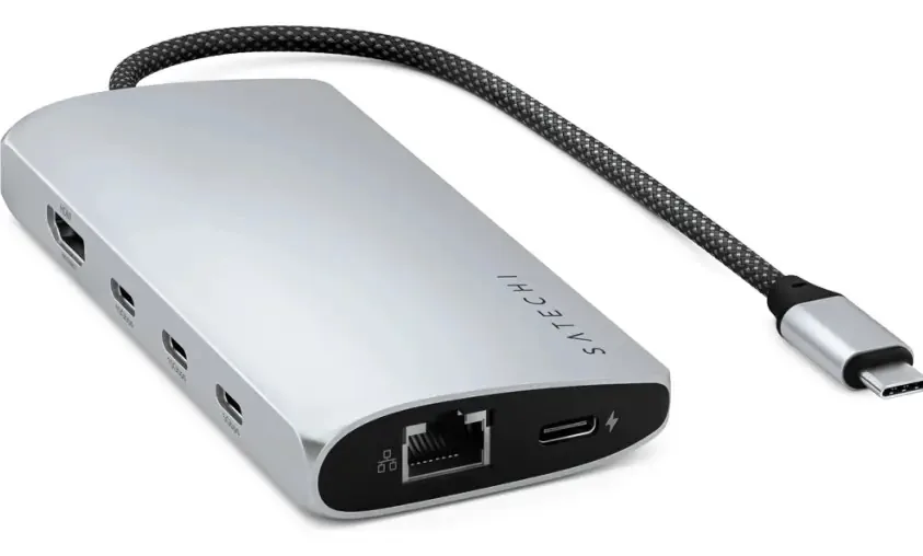 Hub Adaptador Usb-c Multiportas V3 Satechi 8k C/ Ethernet Silver