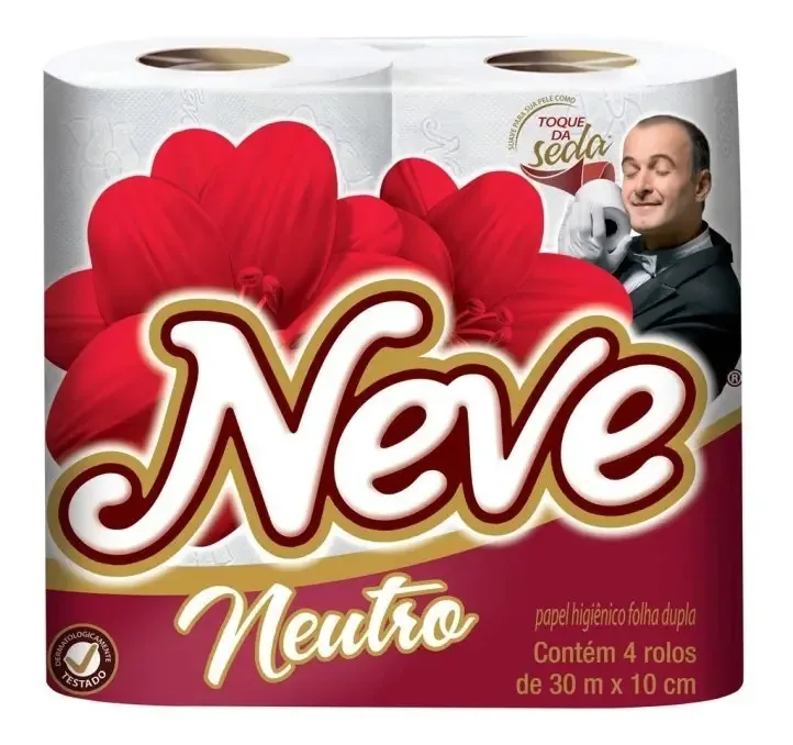 Papel Higiênico Folha Dupla Neve Fardo Com 4 Rolos