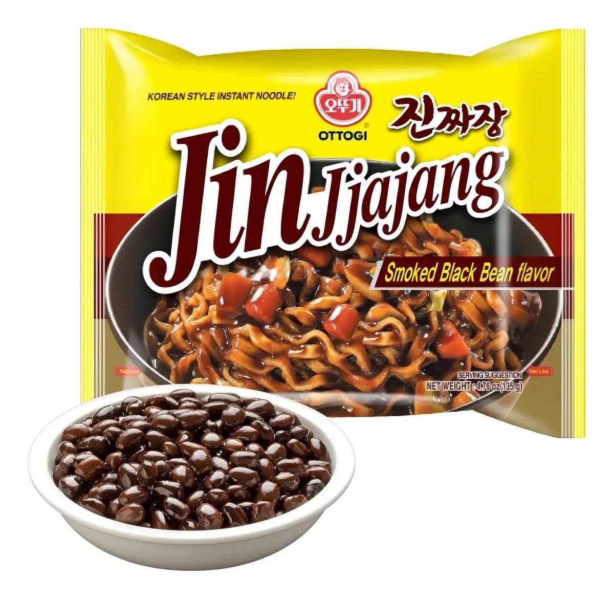 Macarrao Instantaneo Sabor Feijão Preto Defumado Coreano