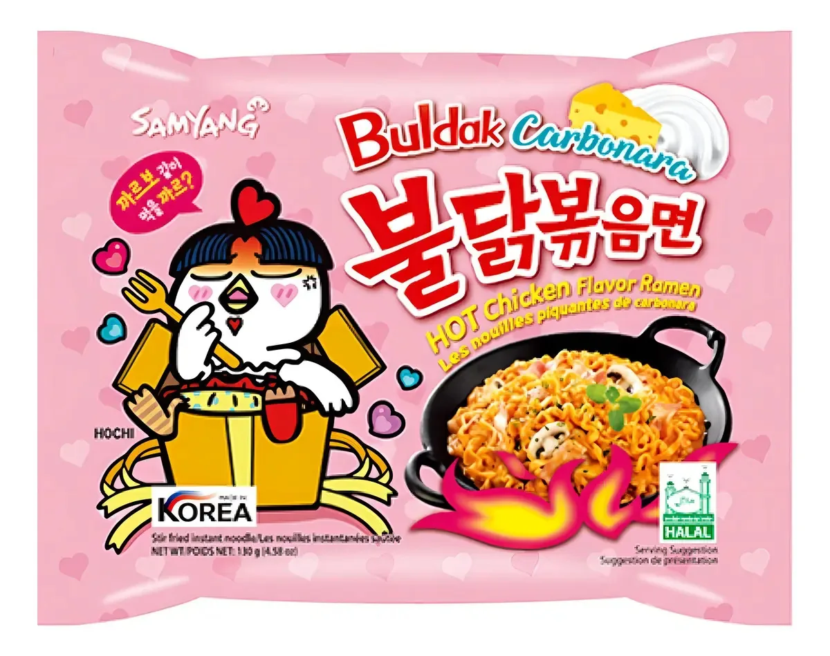 8801073113893 Mac Hot Chicken Ramen Carbo 130gr Okf