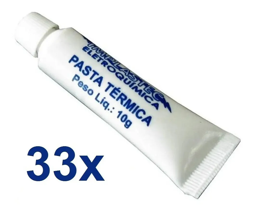33 X Pasta Térmica 10g Dissipador Cpu Fan Cooler Pc Notebook