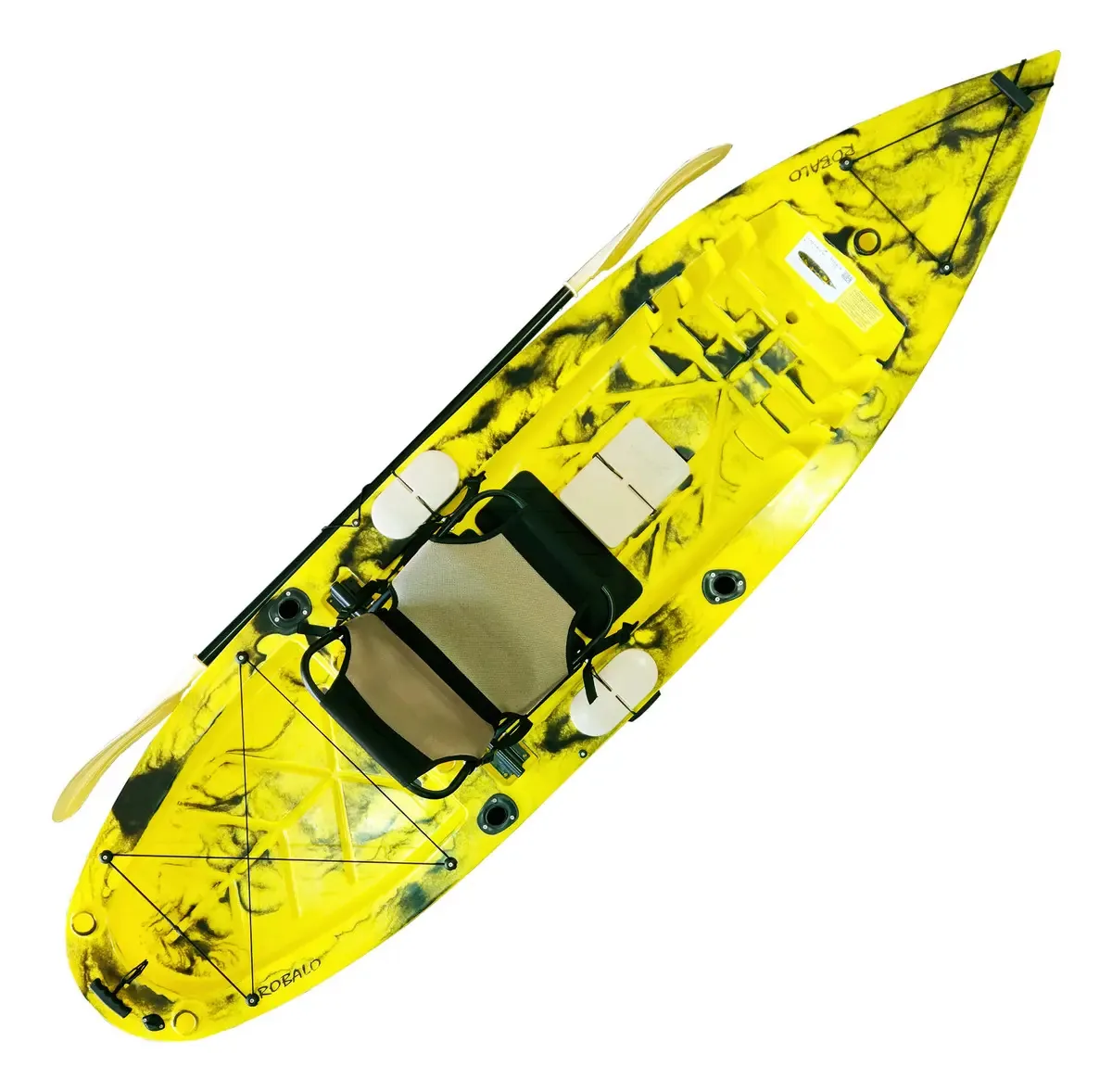 Caiaque De Pesca Caiaker Robalo Light Fijo cor amarelo neon
