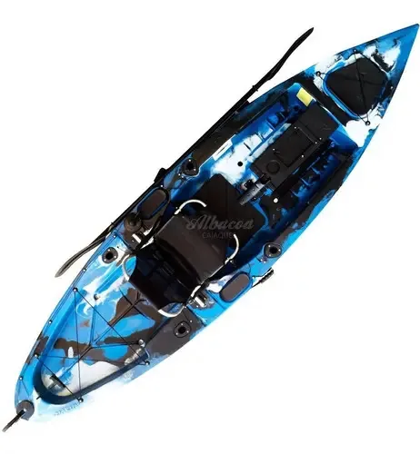 Caiaque Auto Drenável Marlim Caiaker Pesca e Lazer Azul Camuflado