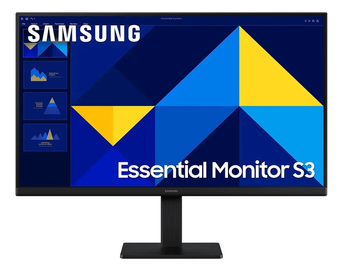 27 Monitor Essential Monitor S3 S30gd Full HD colorido preto
