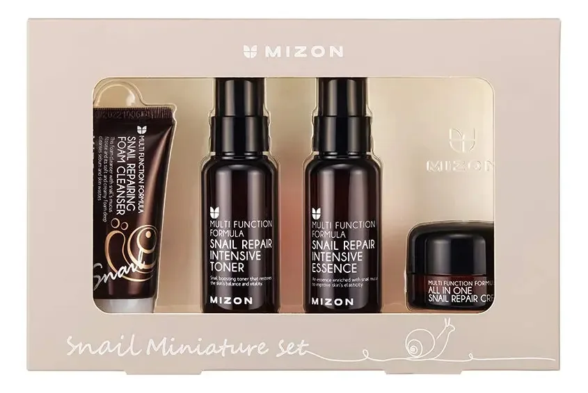Conjunto de Cuidados com a Pele Mizon Snail Line com Limpador, Tó