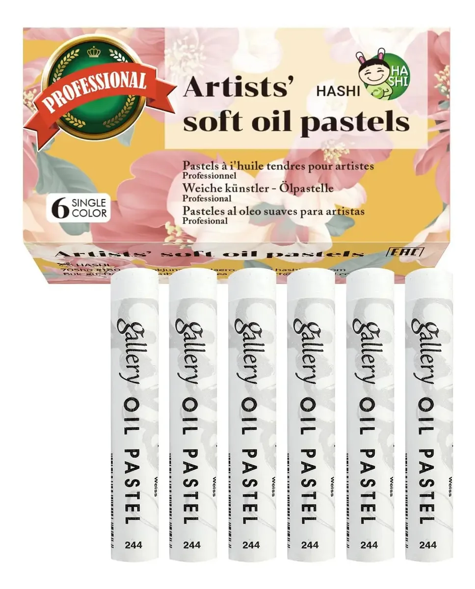 Pastéis de óleo macio não tóxicos Ha Shi para crianças, Arti