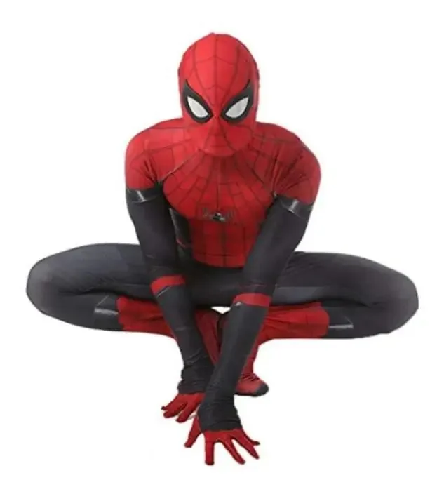 Traje de Homem-Aranha ajustável para meninos e meninas