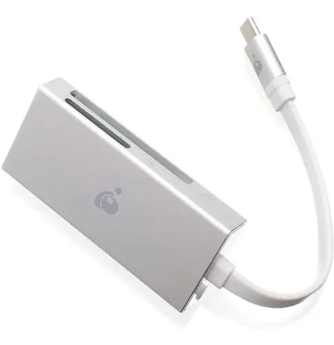 Leitor/gravador de cartões quânticos Iogear 3 em 1 USB-c
