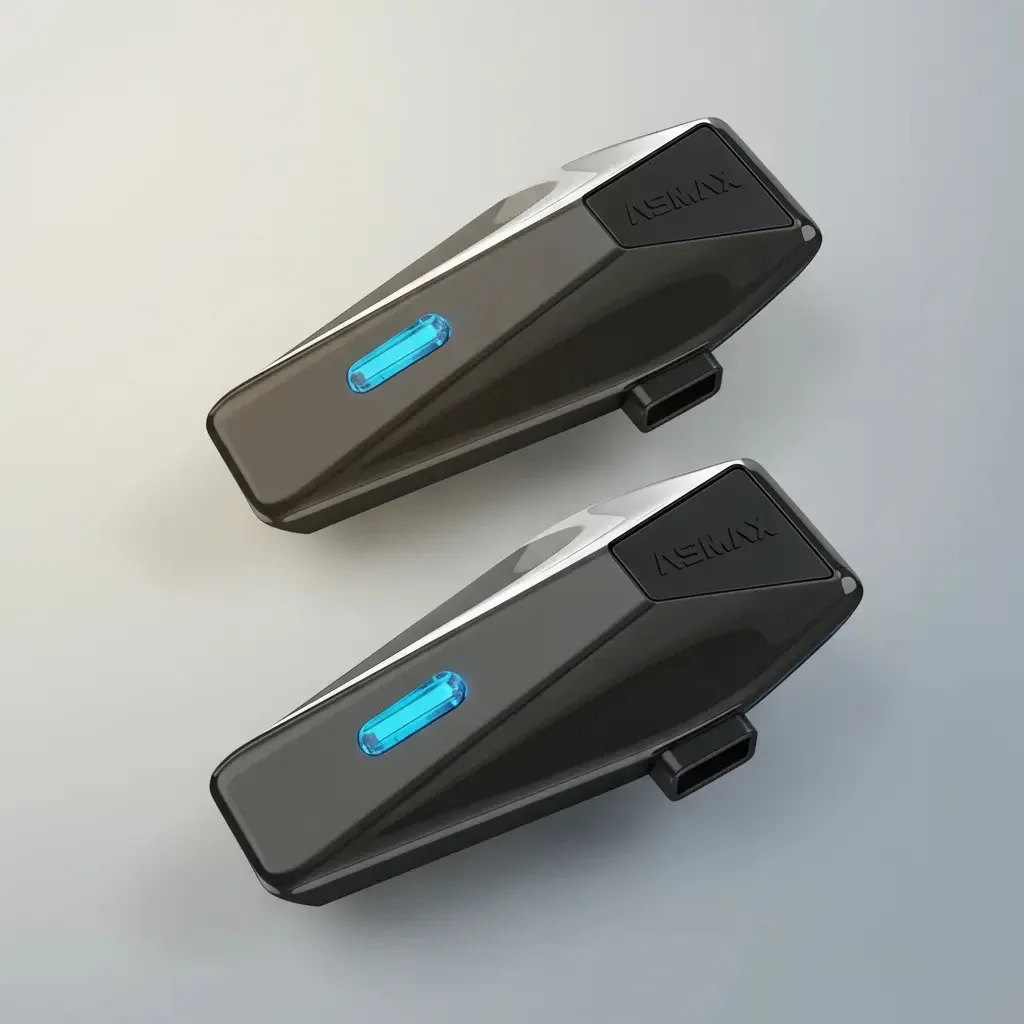 2 peças de interfone Asmax S2 para capacete de motocicleta Ip67