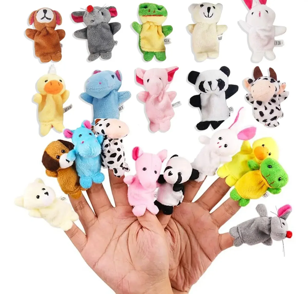 Família Zoo Finger Puppets de animais