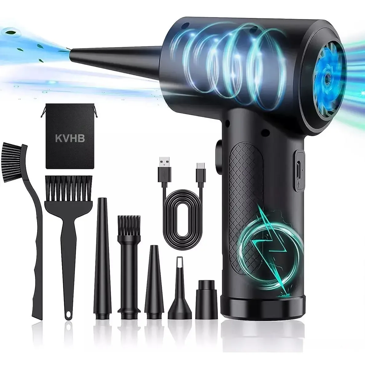 Kit de limpeza para PC sem fio de ar comprimido de 91000 RPM