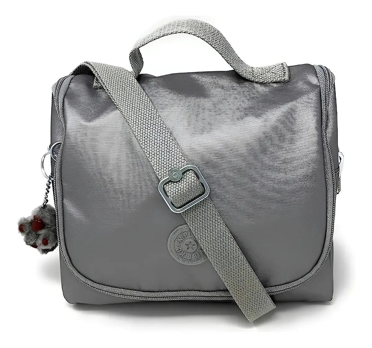 Lancheiras Kipling Kichirou cor prata - 23cm x 20cm
