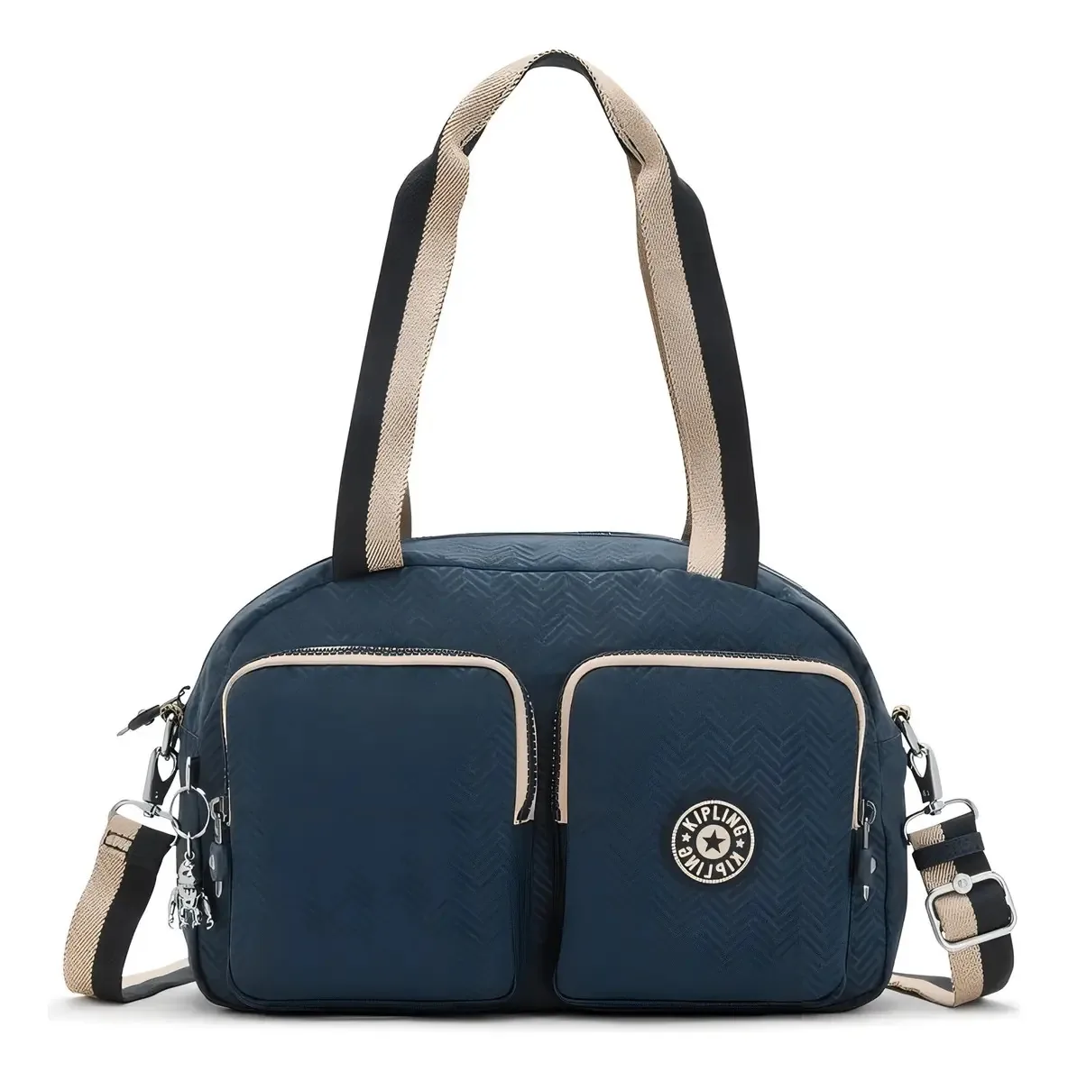 Bolsa com design estampado em azul marinho Kipling Defea e ferragens de níquel