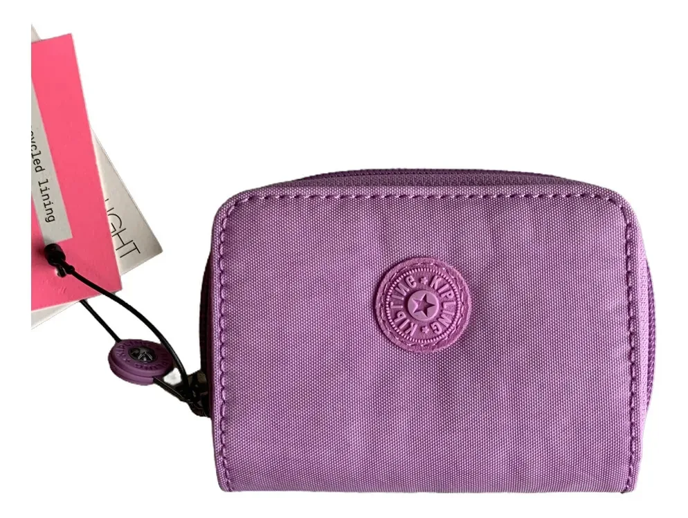 Carteira Kipling Tops Com Design Liso Bright Violet De Náilon - 7.5cm X 10cm X 2.5cm