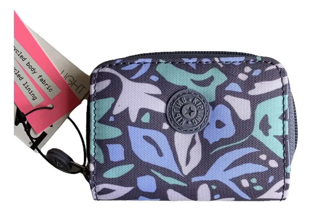 Carteira Kipling Tops - / Nova / Pequena Cor Meadow Melody Desenho Do Tecido Florido