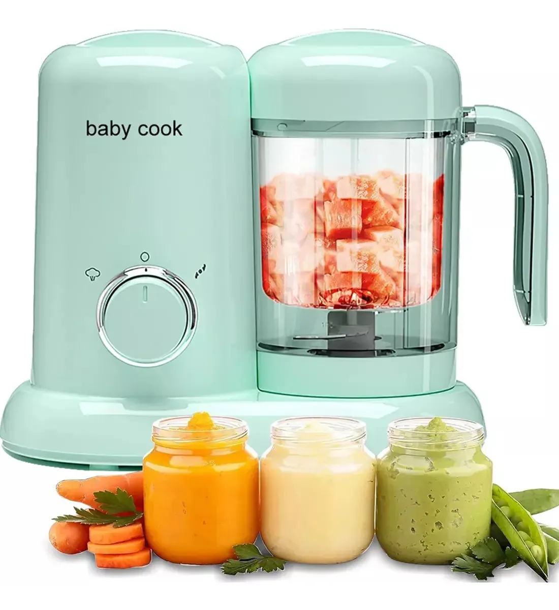 Processador de alimentos para bebês Grinder Kitchen 3 em 1, cor verde
