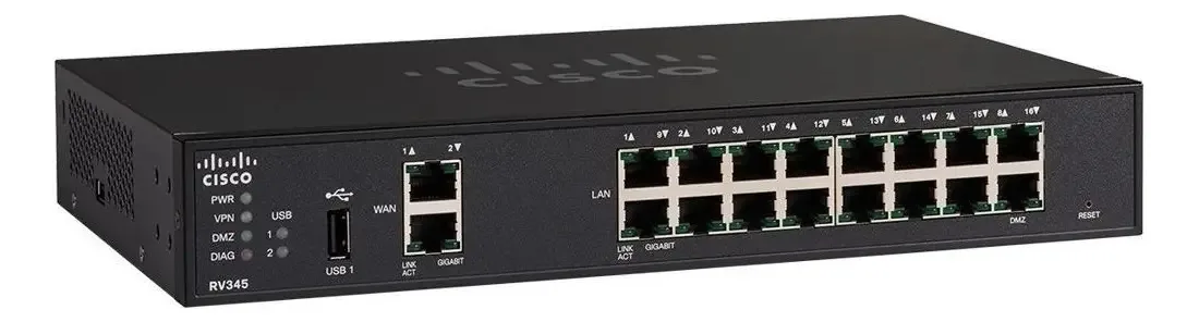 Roteador Cisco RV Series preto