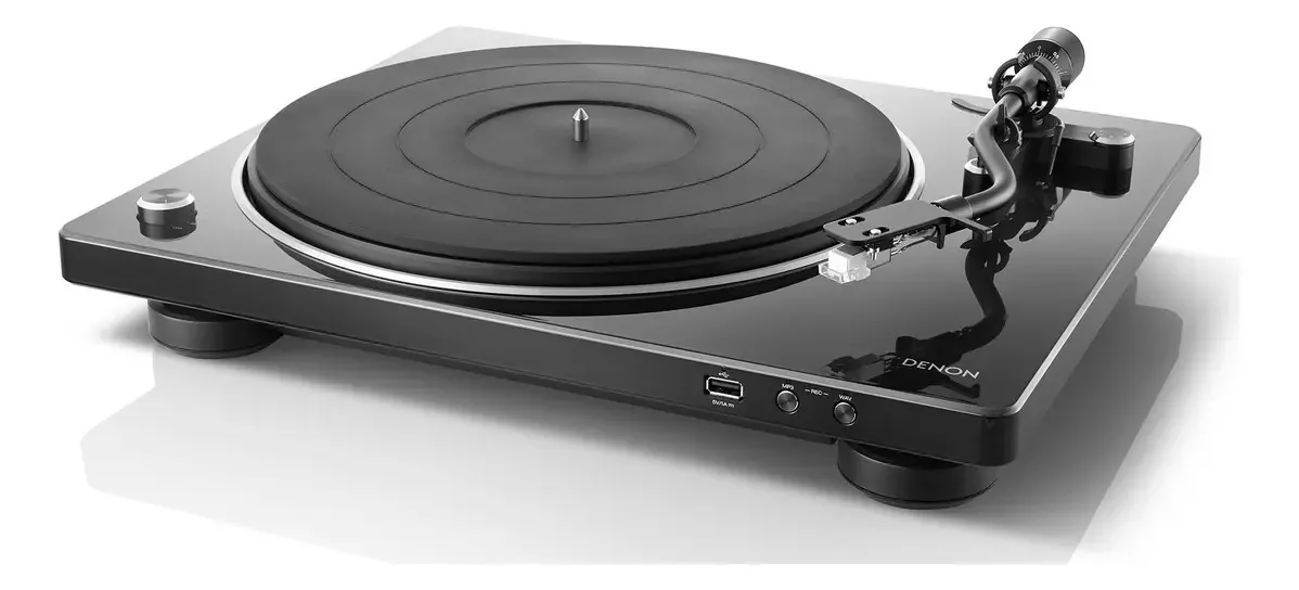 Toca Disco Denon DP-450USB Preto com Gravação USB e Correia