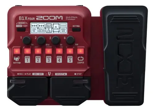 Pedal de efeitos Zoom ZB1xFour para MSI Bass