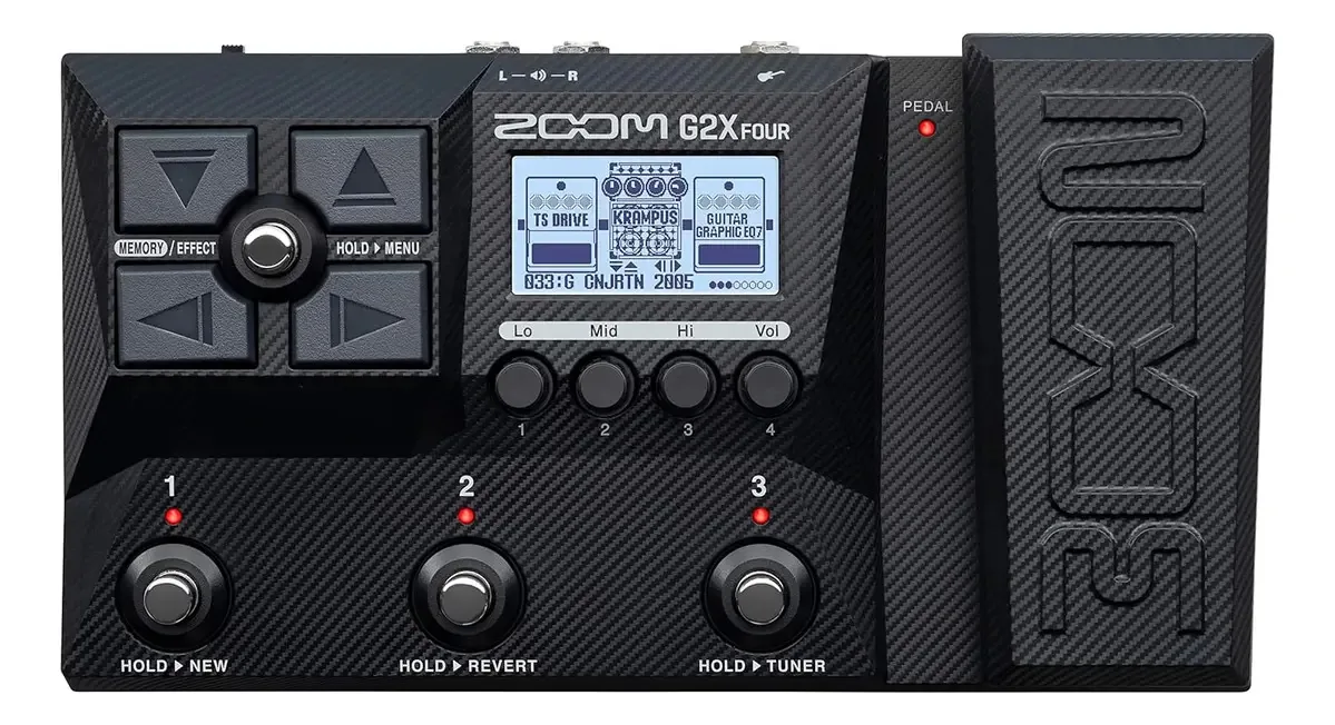 Guitarra Zoom G2x Four: processador, efeitos, pedal, amplificador
