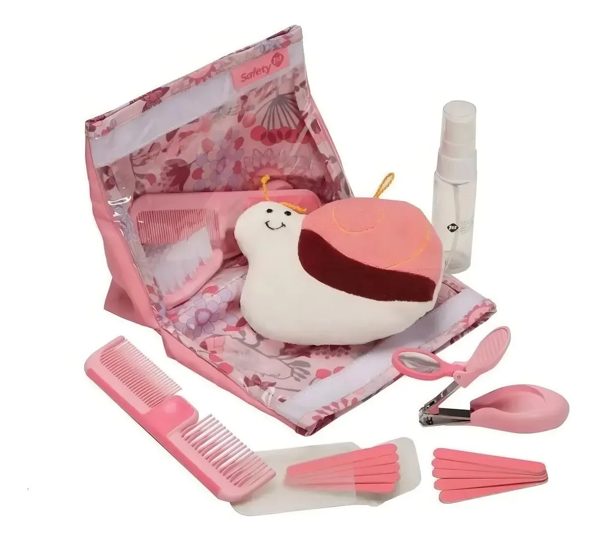 Kit Completo De Higiene E Beleza 18 Pçs Rosa Safety S174ih