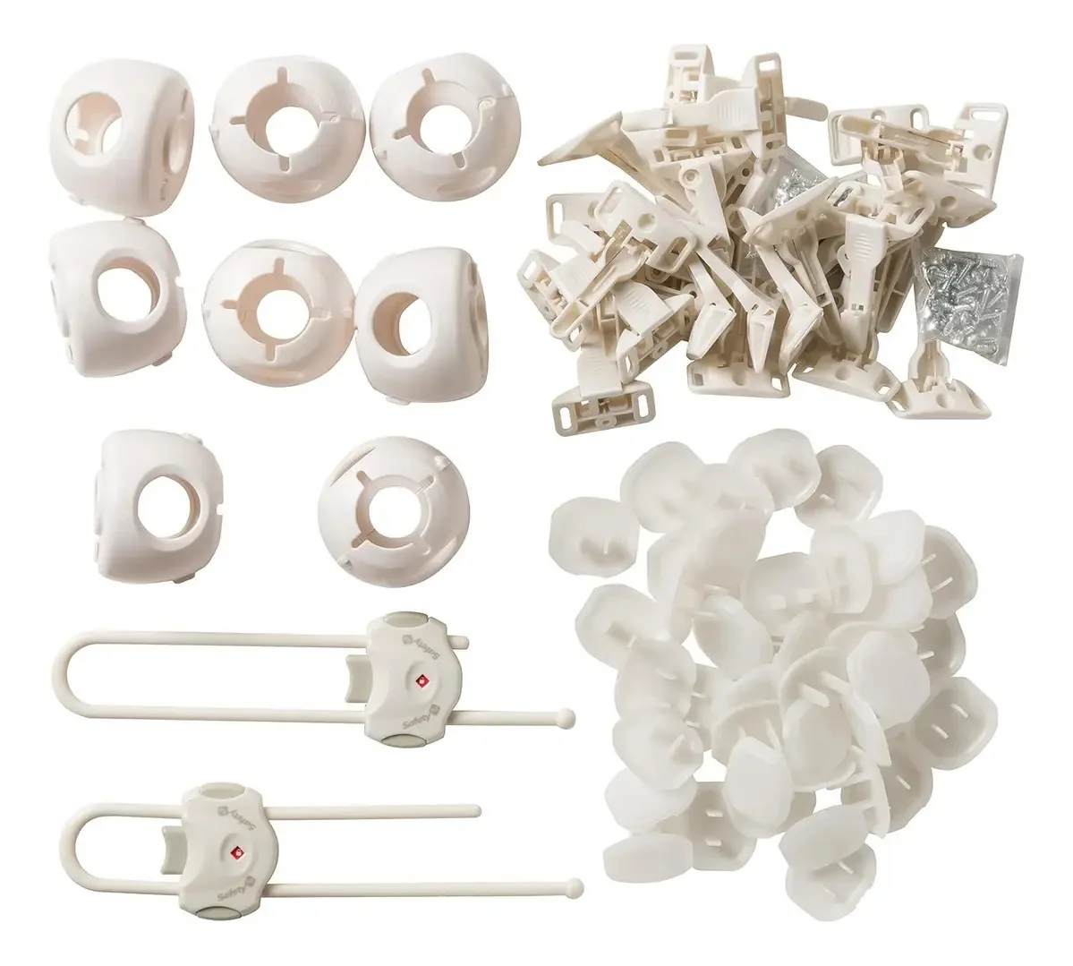 Kit de segurança para portas, gaveta para bebês, bege
