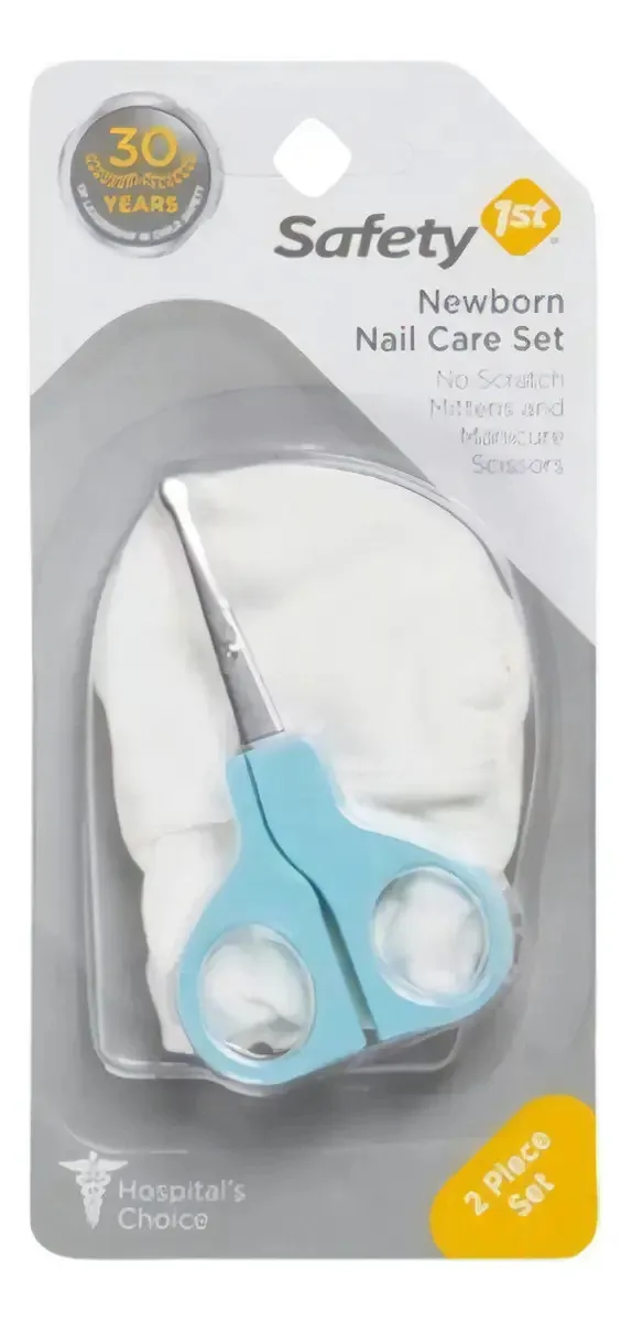 Kit Cuidados: Tesoura Para Bebê + Luva Safety S331ih