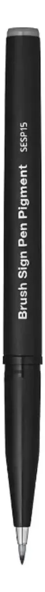 Caneta Brush Sign Pen Pigment Marcação Cinza