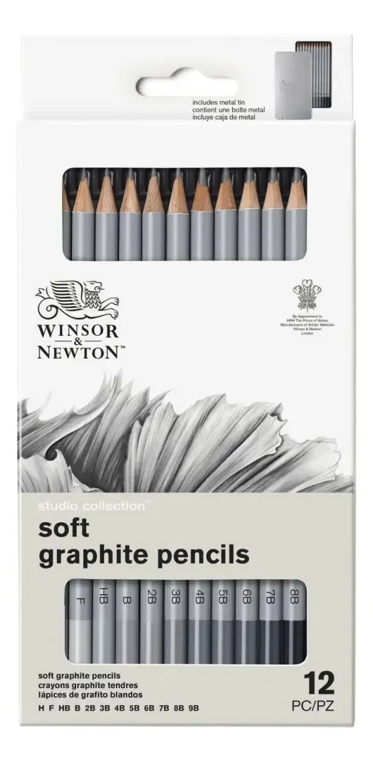 Lápis de Grafite Winsor & Newton Graduações 12 Níveis Estojo