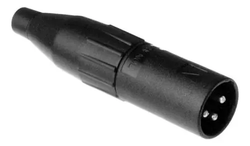 Kit 6 Conectores XLR Macho Preto Amphenol para Áudio e DMX
