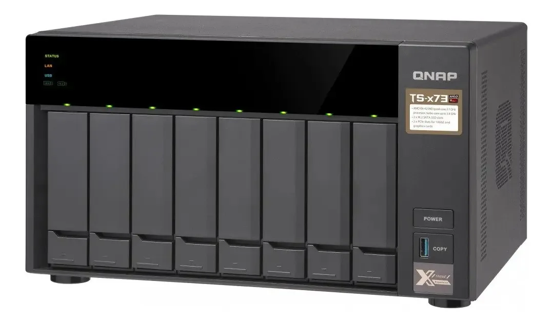 Qnap Ts-871-i7-16g-us, Ts-873, 8 Baias, Amd, 4gb