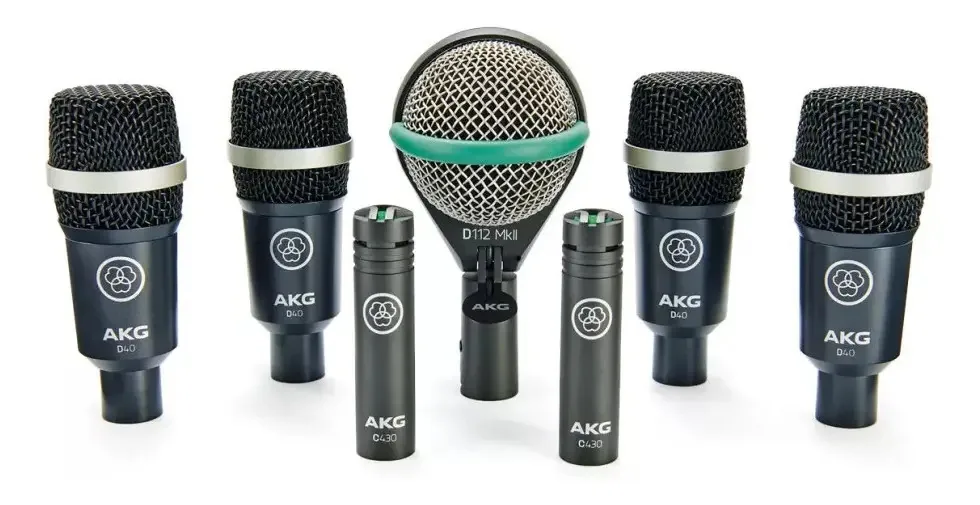 Kit Microfones Bateria Akg Drum Set Concert 1 Profissional