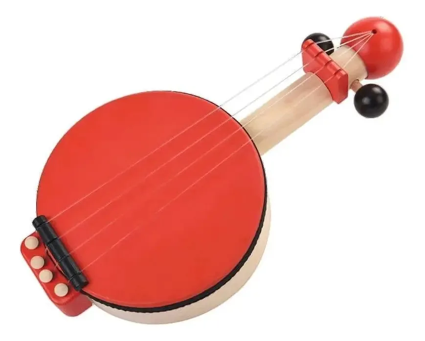 Instrumento de corda de brinquedo musical de banjo de madeira