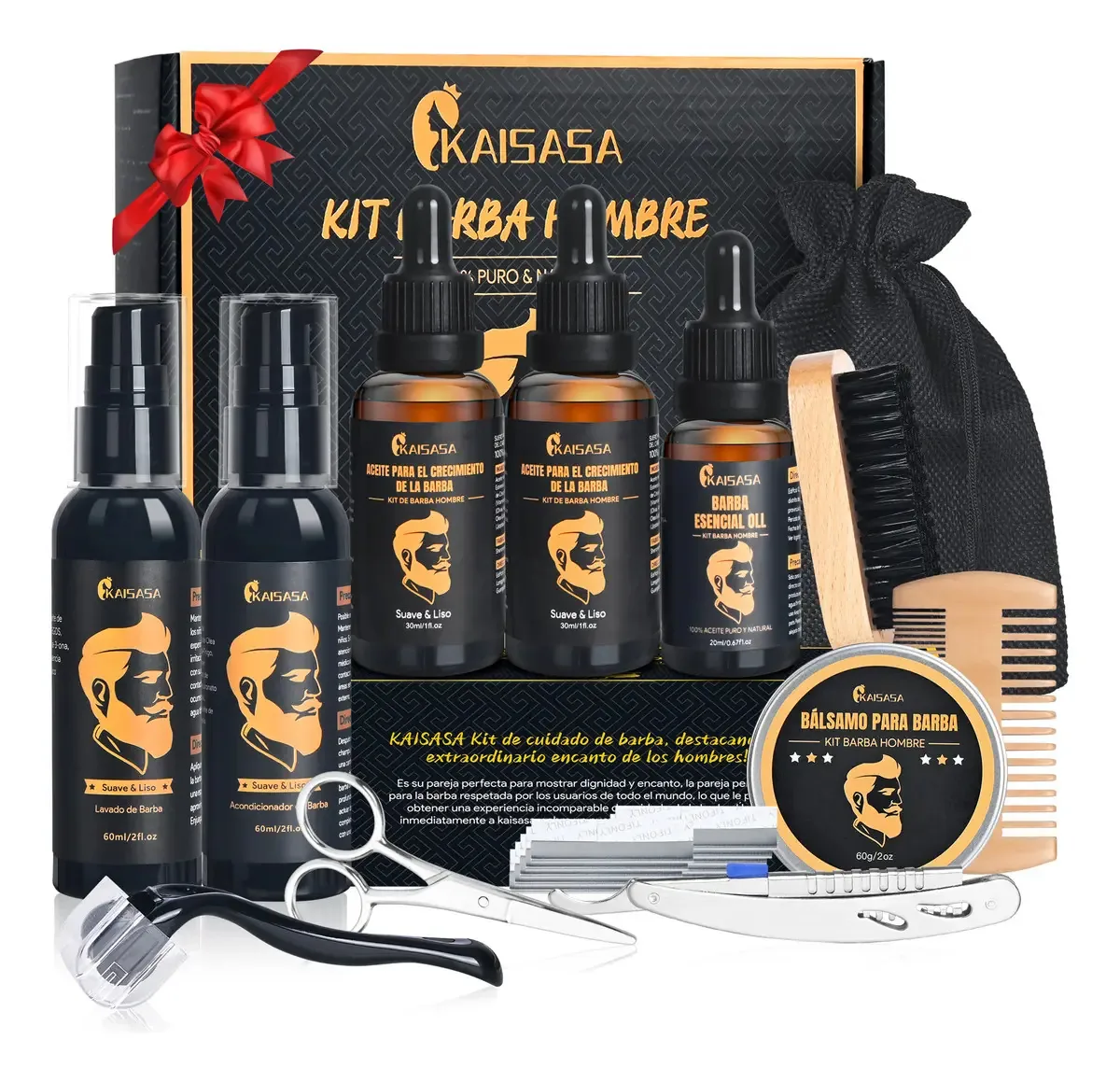 Kit de cuidados com a barba para homens, 13 peças, os melhores presentes